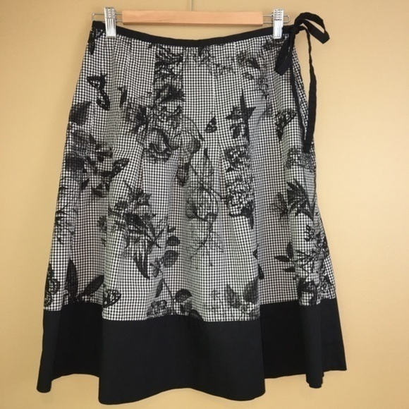 Talbots petites printed gingham skirt - Picture 1 of 5